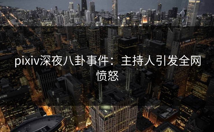 pixiv深夜八卦事件:主持人引发全网愤怒 pixiv深夜八卦事件:主持人引发全网愤怒