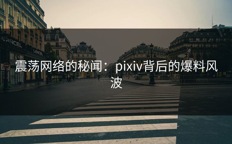震荡网络的秘闻：pixiv背后的爆料风波